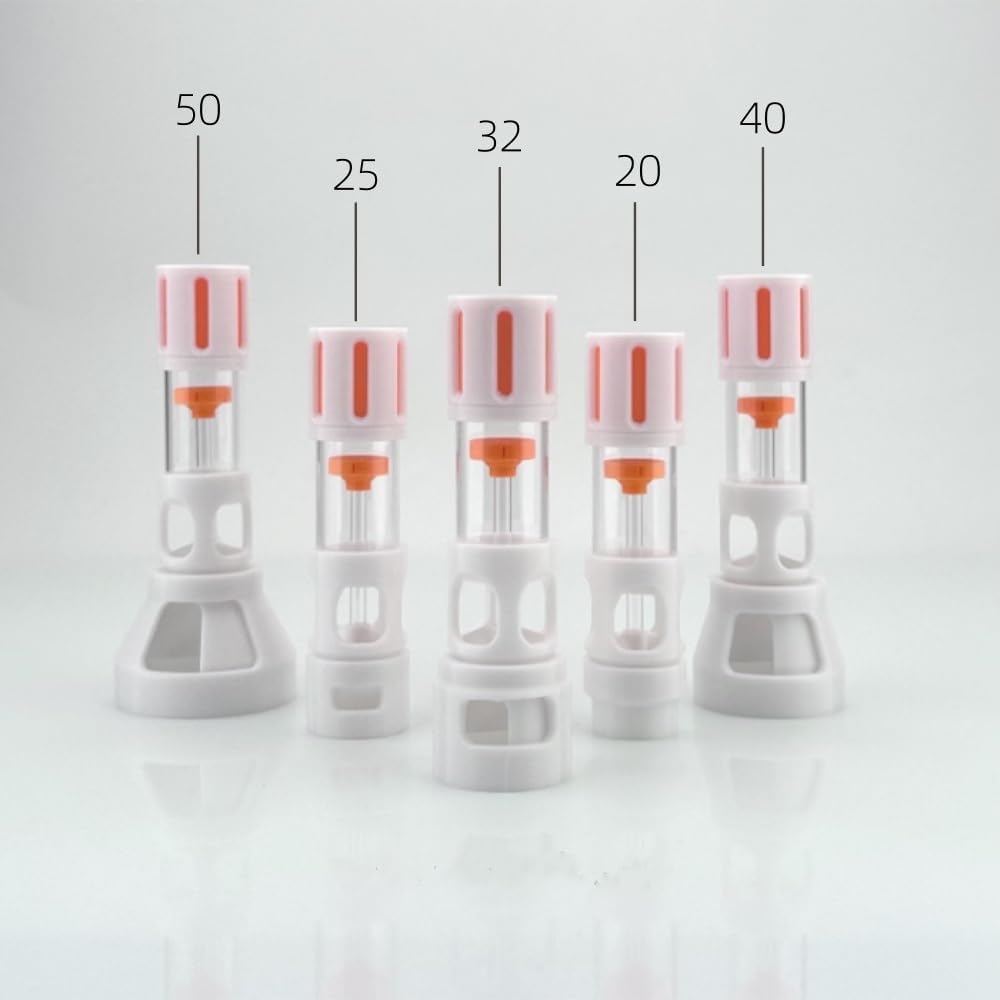 Fish Tank Silencer, H-Shaped Anti-Overflow Filter, Plastic Brush Spiral Filter, Fish Tank Accessory(Orange,50mm)