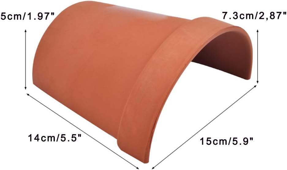 Flushbay Reptile Habitat Décor Hideouts Basking Platform for Aquatic Turtles Critter Cavern Log Hideaway for Tortoise Frog Aquarium Fish Lizard Bearded Dragon Hides and Caves