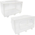 Hordion 2 Pack Mesh Aquarium Breeder Box, Fish Tank Breeder Net Fry Hatchery Incubator Mesh with Suction Cups for Newborn Small Fish, Large Size