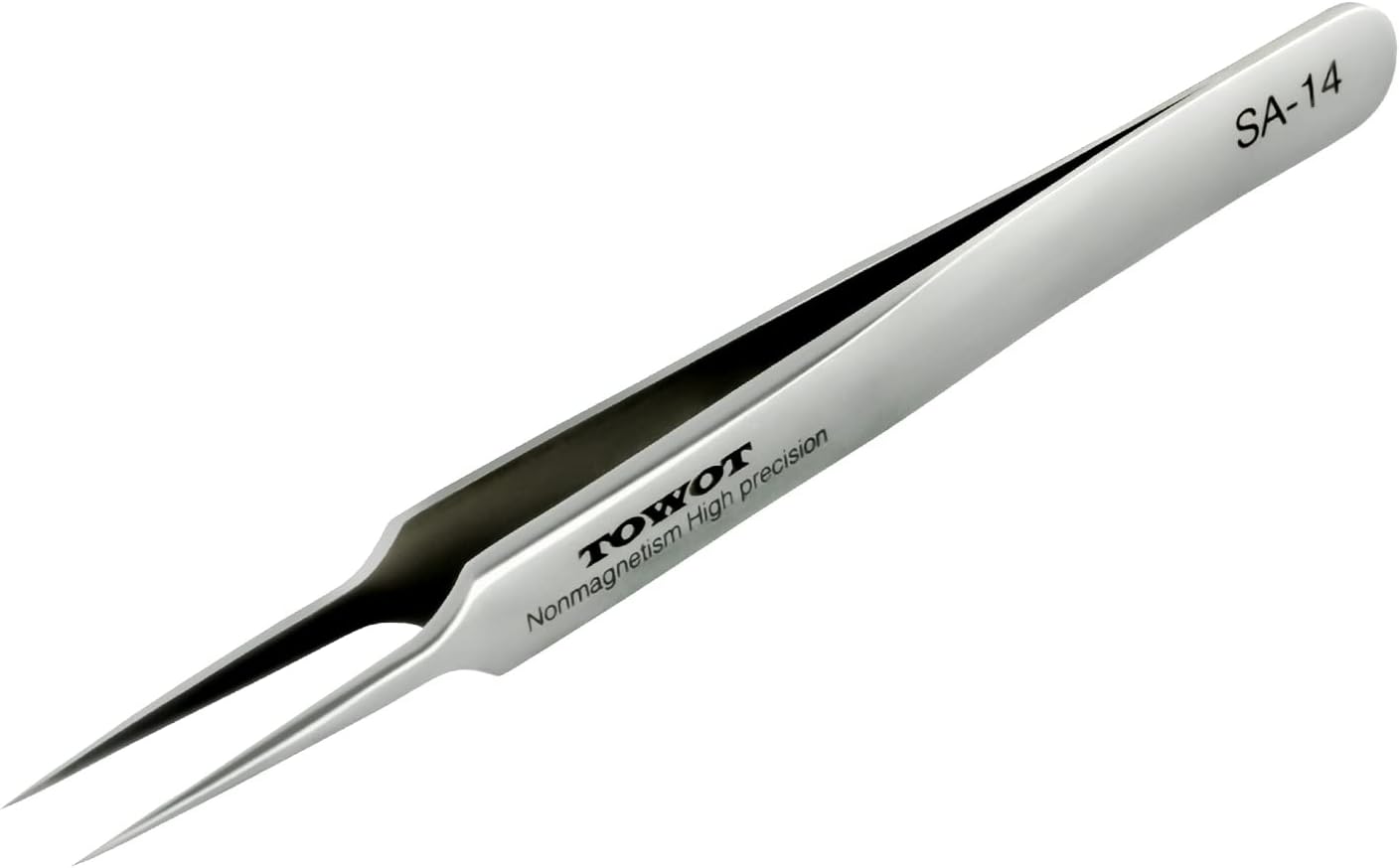 Precision Tweezers, Stainless Steel Pointed Ultrafine Tweezers for Craft, Electronics, Soldering, Experimental Work, Jewelry-Making, Non-Magnetic Industrial Tweezers, by TOWOT