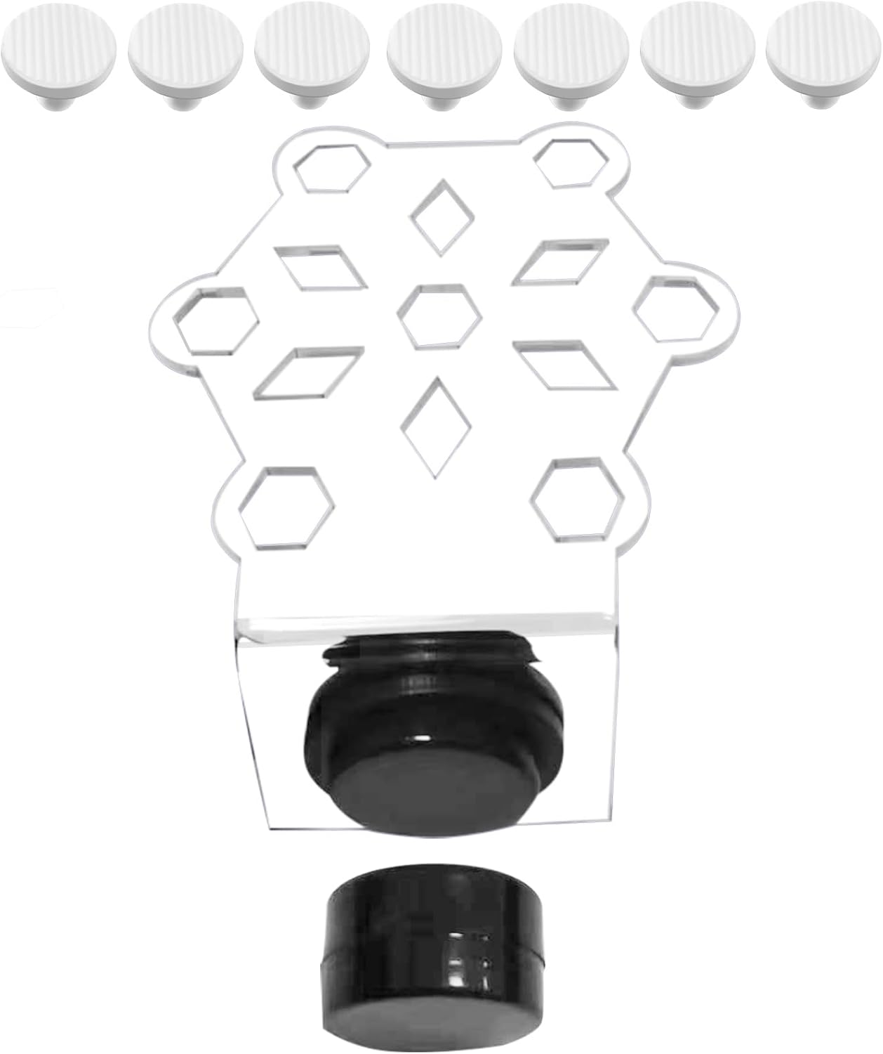 Coral frag Magnetic Holder, Magnetic Coral frag Plug Holder，Magnetic Coral frag Holder,Magnetic Coral frag Rack，The Small Magnetic Coral frag Rack Set with 7 Coral frag Plug Ceramic Bases