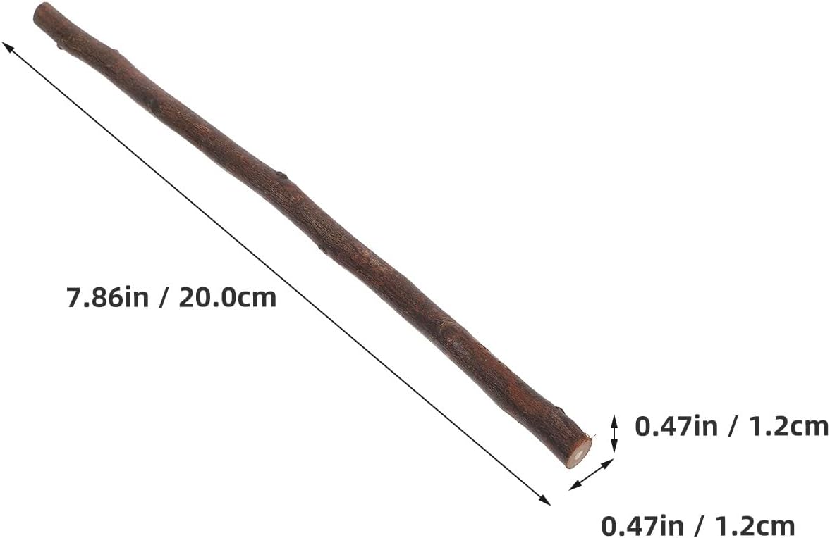 Didiseaon Wood Sticks for Crafts, 50Pcs Twigs for Crafts 0.47" Wood Log Sticks Branches for Christmas Decoration, DIY Photo Props, School Projects, Festival Decoration