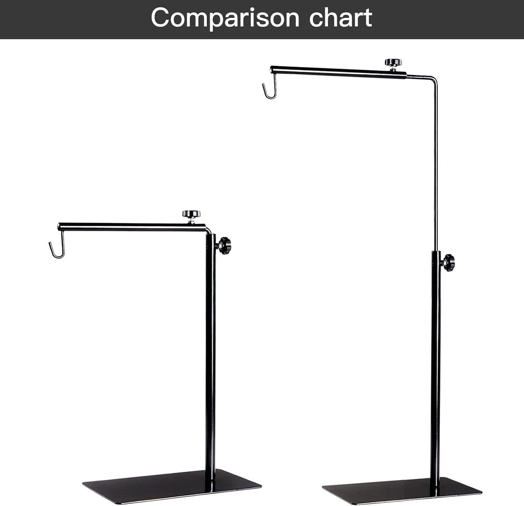 BETAZOOER Reptile Lamp Stand Adjustable 15-31 Inch Floor Light Holder Lamp Hanging Bracket Metal Support for Reptile Glass Terrarium Heating Light