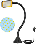 20" LED Gooseneck Work Light 1500LM, Adjustable Machine Lamp w/Screw Mount Base for Lathe, Drill Press, Workbench & Workshop