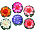 6 Pcs Large Floating Lotus Flowers Faux with Artificial Lily Pads, Artificial Floating Foam Lotus Flower with Water Lily Pad,Floating Artificial Lotus Flowers Decor Pond Home Decoration