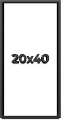 20x40 Shadow Box Frame Black | 1 Inch Deep Solid Wood Shadowbox Display Frame | UV Resistant Acrylic Plexiglass, Acid Free Backing, and Hanging Hardware | Dugan Picture Frame Style