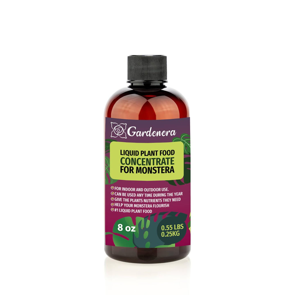 Gardenera Plant Growth Superfood for Monstera Plants with 18 Essential Vitamins & Minerals - Organic Plant Food Fertilizer - Micro-Fungi and Bio-Organisms for Monstera Care & Growth Enhancement - 8oz