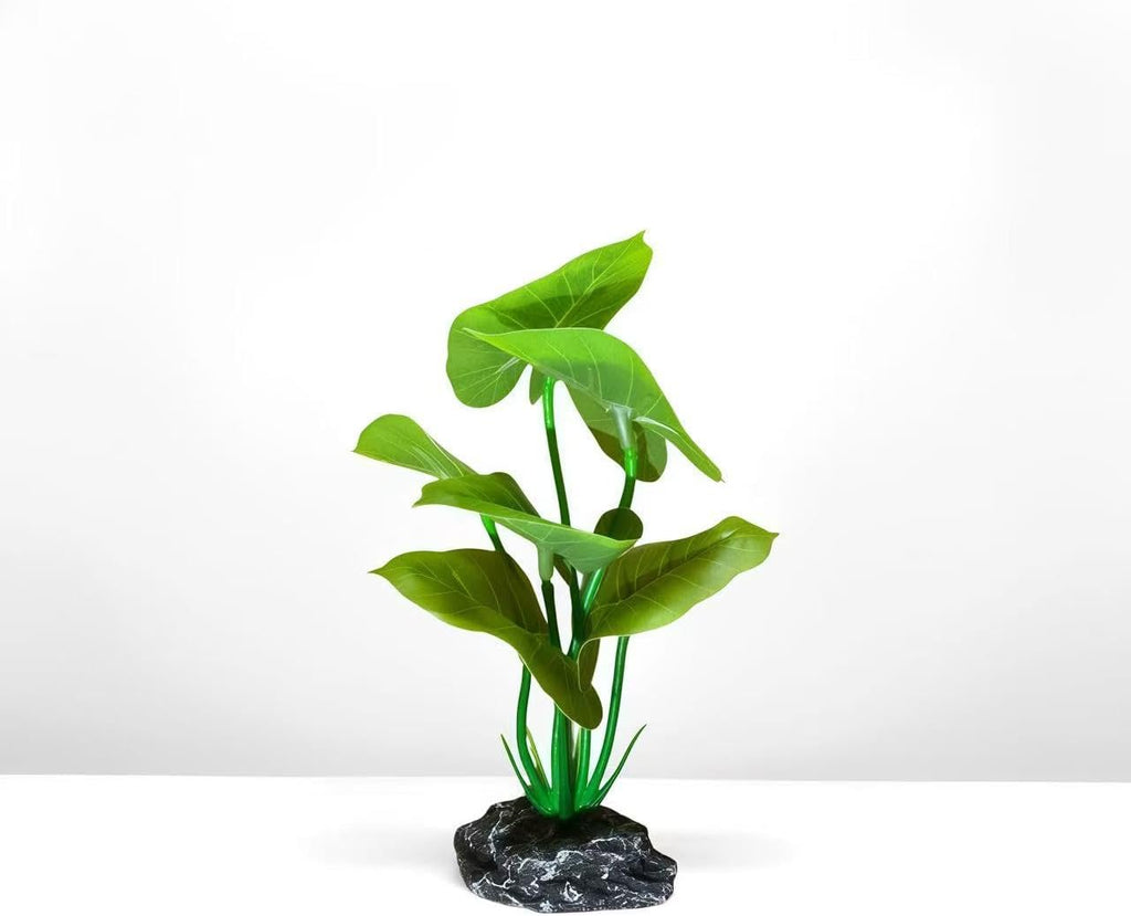 JGbaby Artificial Aquarium Plants,Fish Tank Decorations Betta Leaf Hammock 7in Realistic Silk & Plastic Plants, Hideout Decor for Betta. Goldfish,Reptiles,Small Tanks (Green Type-A)