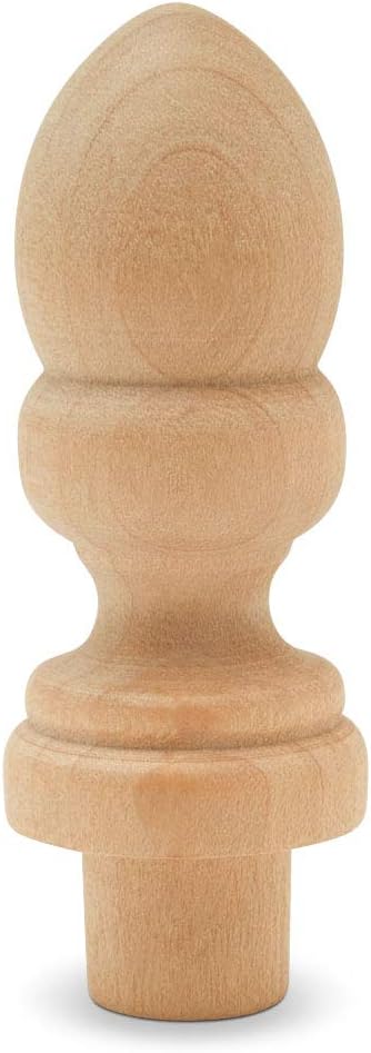 Small Wood Finials, 2-7/16 inch Wooden Finials for Crafting, DIY Dcor, and Wooden Finial Crafts, Pack of 50, by Woodpeckers