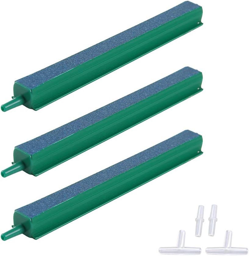 ALEGI Fish Tank Air Bubble 3-Piece Air Stone Bars for Aquarium,Air Stone Bar Hydroponics with Connectors (6 inch)