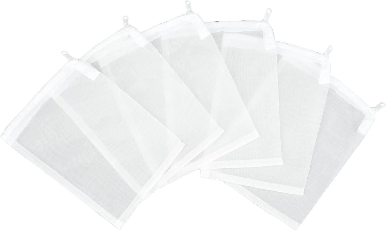 AQUANEAT Aquarium Filter Media Bags 6pcs Fish Tank Extra Fine 100 Micron Mesh Bags with Plastic Zipper for Activated Carbon (5.5” x 8”)