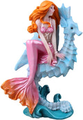 Aquarium Ornament - Seahorse Mermaid Decorations,Fish Tank Supplies Accessories,Mermaid Gifts for Girls, Mediterranean Princess Statue Home Decoration
