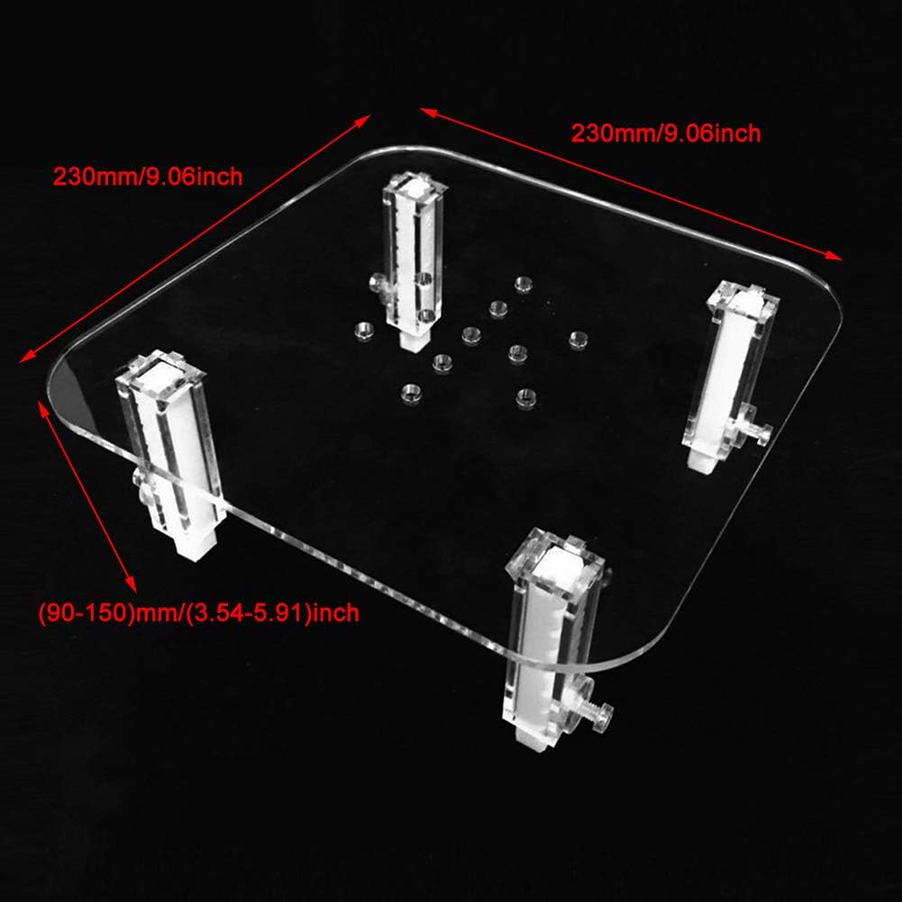 Hapivida Protein Skimmer Stand, Transparent Protein Separator Bracket Adjustable Height Acrylic Protein Skimmer Bracket Protein Separator Heightening Accessories for Aquarium Fish Tank