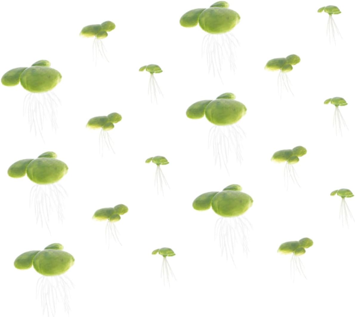 Gadpiparty 18pcs Fake Duckweed Floating Aquarium Plants Decorative Leaf Grass for Fish Tank Shade Artificial Aquatic Decorations