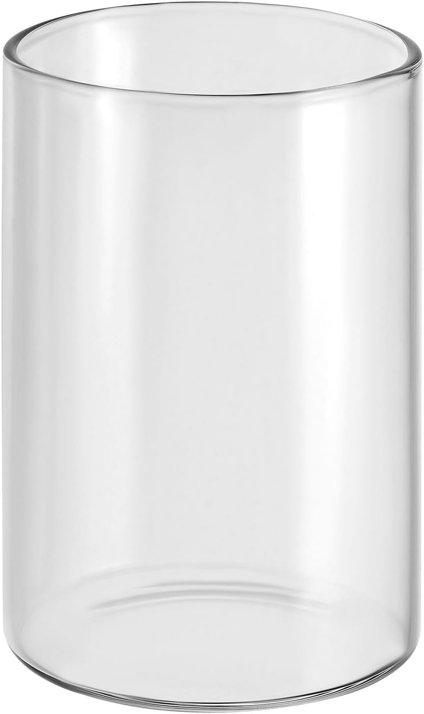 PATIKIL Clear Glass Cylinder Vase, 3.9" Tall and 2.6" Dia, 250ml Capacity, Tabletop Flowers Vase, Floating Candle Holder, Modern, Transparent, Durable