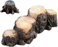 2Pcs Miniature Resin Stump Micro Landscape Fairy Garden Ornament Mini Doll House Outdoor Landscape Decor Outdoor Statues Garden Sculptures for Home and Terrarium Resin Figurines Decor 2 Style