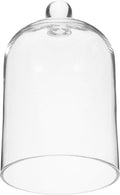 POPETPOP Glass Cloche Dome Bell Jar Display Case Glass Display Dome Terrarium Jar for Plants Collectible Figure （Only single cover）