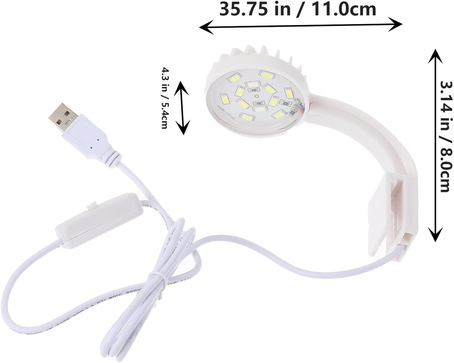 balacoo USB Aquarium LED Light Fish Tank Landscaping Lamp for Nano Tanks Mini Reef LED Lamp for Betta Bowls and Aquariums