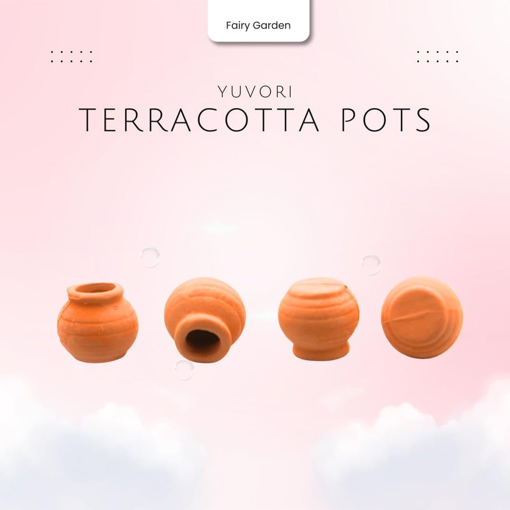 Mini Terracotta Pots – Small Clay Flower Pots for Succulents, Cactus, DIY Crafts, Fairy Garden, School Projects, Mini Planters – Set of 20 (Belly (No Drain Hole), 0.5 Inch)