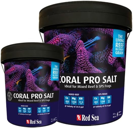 Red Sea Coral Pro Reef Salt Mix Large Bucket - Makes 175 Gallons Complete Marine Saltwater Aquarium Advanced Formula Optimal Coral Health & Stability