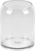 10" High 8" Wide Large Handmade Scandinavian Clear Glass Vase, Glass Flower Vase, Vase for Bouquet, Modern Glass Vase, Dome Glass Vase, Glass Terrariium, Hurricane, Centerpiece (Clear, 8"x10")