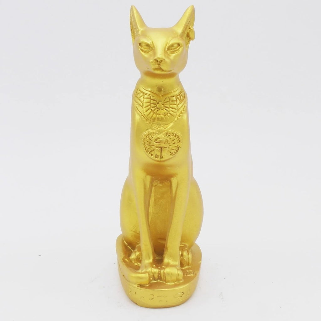 Aquarium Ancient Egypt Fish Tank Decorations Cat Goddess Bastet Reptile Turtle Lizard Spider Tanks Terrarium Egyptian Temple Décor Ornament Pet Gold