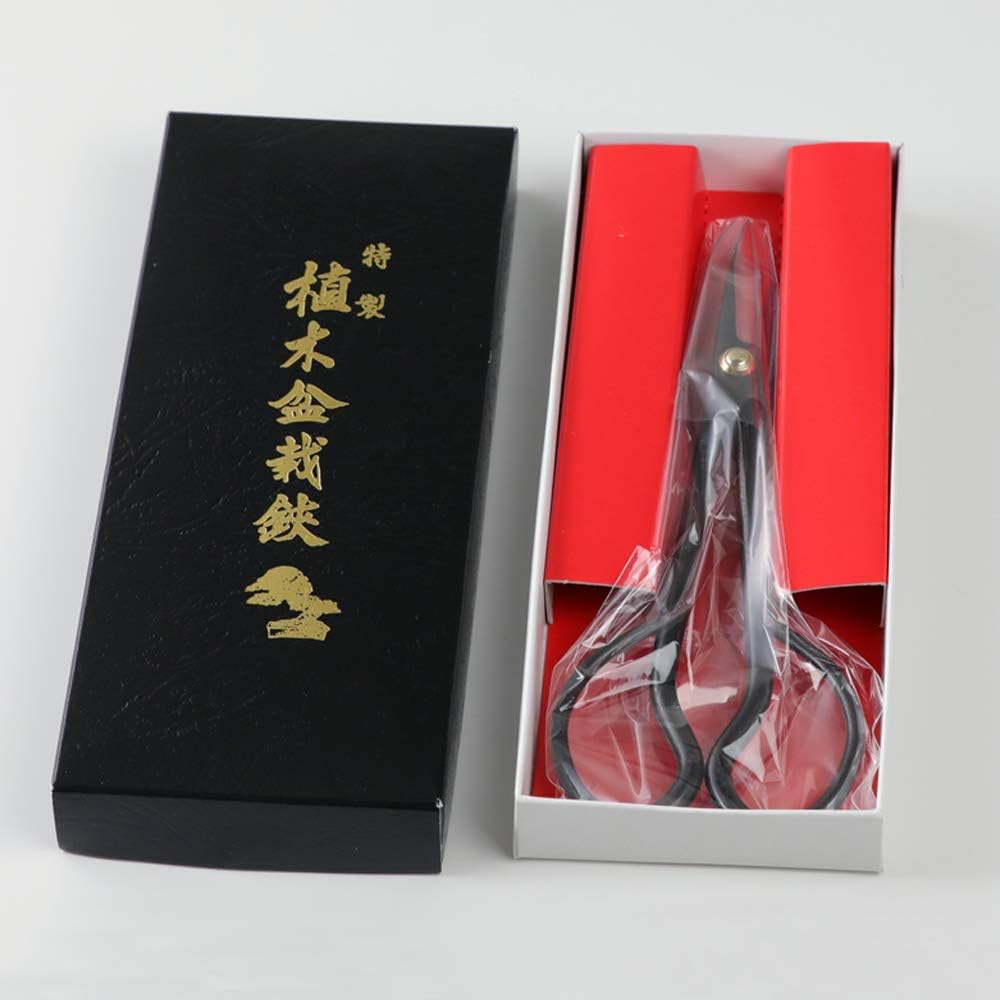 Wazakura Satsuki Bonsai Scissors 7" (180mm) – Hand-Forged Japanese Pruning Shears Made in Japan, S58C Carbon Steel, Precision Bonsai & Garden Tool