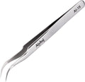 Precision Tweezer, Upgraded Professional Fine Tip curved, High-end Stainless Steel Tweezers for Craft, Electronics, Soldering, Eyelash Extensions, Laboratory Work, Jewelry-Making