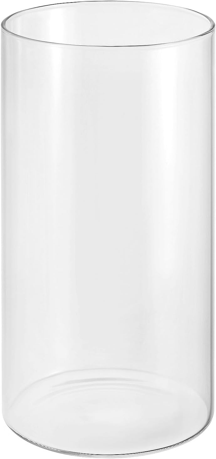 PATIKIL Clear Glass Cylinder Vase, 7.9" Tall and 3.9" Dia Tabletop Flowers Vase Floating Candle Holder Vase for Home Decor Wedding Centerpieces(47oz)