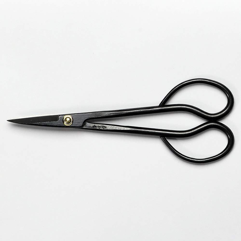 Wazakura Satsuki Bonsai Scissors 7" (180mm) – Hand-Forged Japanese Pruning Shears Made in Japan, S58C Carbon Steel, Precision Bonsai & Garden Tool
