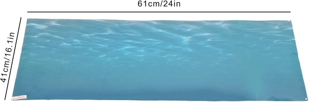 Aquarium Poster, Underwater Paper Cling Sticker with Sea Water Pattern Aquarium Wallpaper Background Decoration Picture PVC Adhesive Poster (61 * 41CM)