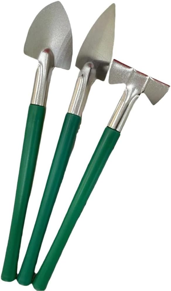 3Pcs Succulent Tools Mini Garden Tools, Planting Tools Set with Small Garden Shovel Rake Trowel Gardending Hand Tools Kit for Soil Caring Succulent Houseplent Bonsi