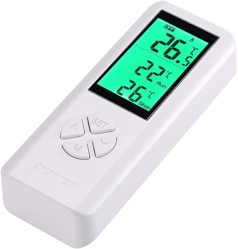 DIGITEN WTC100 Wireless Thermostat Outlet Digital Temperature Controller Plug-in Thermostat Cooling&Heating Remote Control Build-in Temp Sensor Greenhouse Thermostat Reptile Temperature Controller
