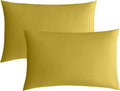 JELLYMONI Pillowcases Standard Set of 2 Cotton Envelope Pillow Covers Ginger 20×26in Bed Pillow Cases 100% Washed Cotton Soft Breathable (Pillows are not Included)