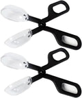 2Pcs Black Reptiles Feeding Scooper Poop Cleaning Clamp Spoon-shaped Tips Feeder Tweezers Aquarium Tank and Terrarium Cleaning Tool, For Lizard Tarantulas Reptile Supplies Reptiles and Amphibians