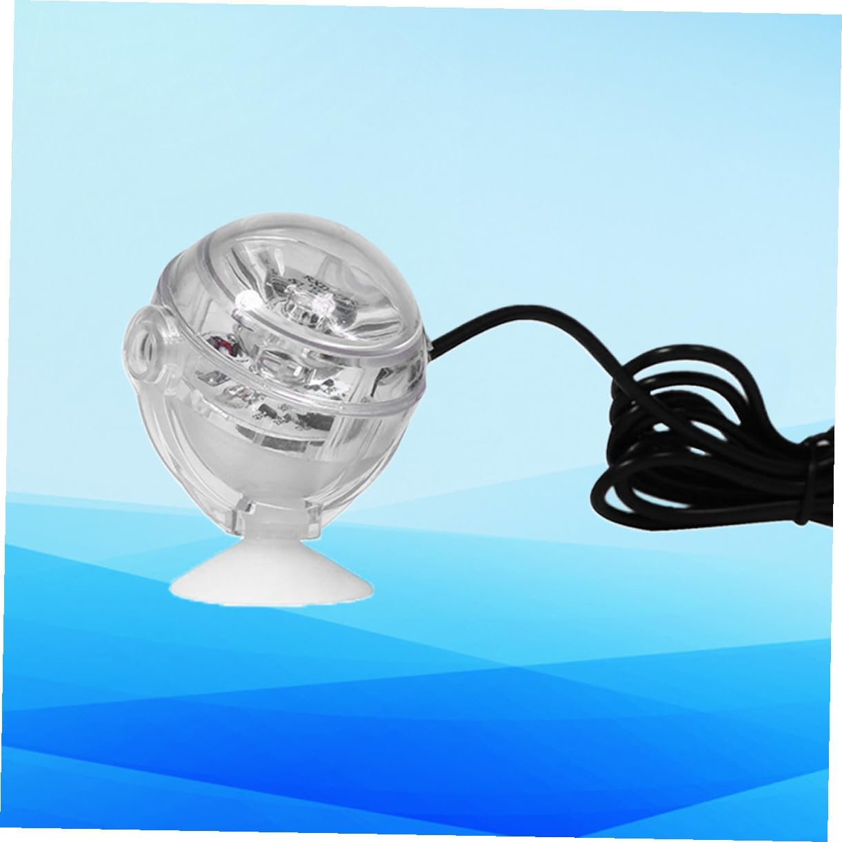 Generic Submersible Aquarium LED Spotlight with Convex Lens and Suction Cup Decorative Fish Tank Light for Fresh and Sea Water Color Changing LED Lamp US Plug