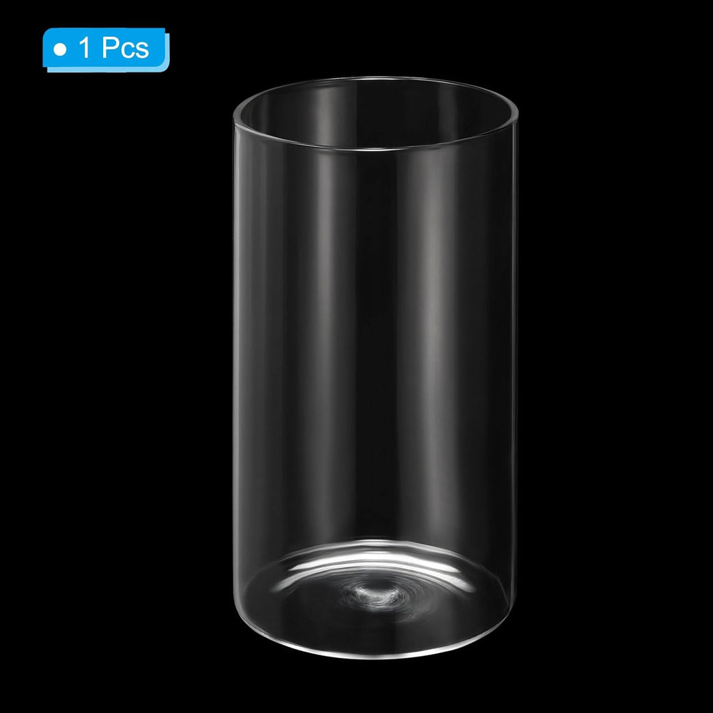 PATIKIL Clear Glass Cylinder Vase, 5.9" Tall and 3.1" Dia, 650 mL Capacity, Modern Tabletop Vase for Home Decor, Wedding Centerpieces