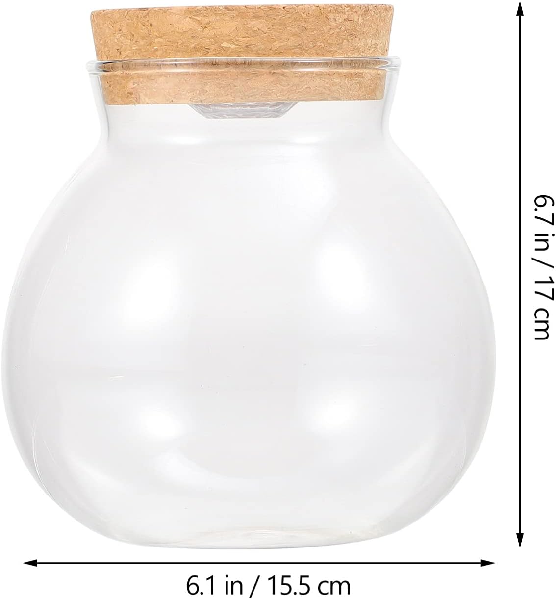 NUOBESTY Glass Favor Jar Glass Bottles with Cork Lid and LED Light Plant Terrarium Display for DIY Wedding Party Mason Jars Crafts Christmas Decoration