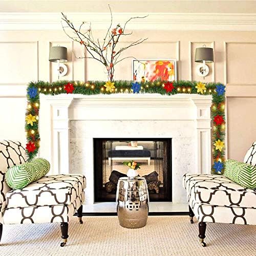 Christmas Garland for Outdoor/Indoor Decoration, Soft Greenery Artificial Garland Decorations, Non-lit Green Xmas Garlands Perfect for Party Home Garden and Holiday Festival Decor, 50 Feet 1 Pack