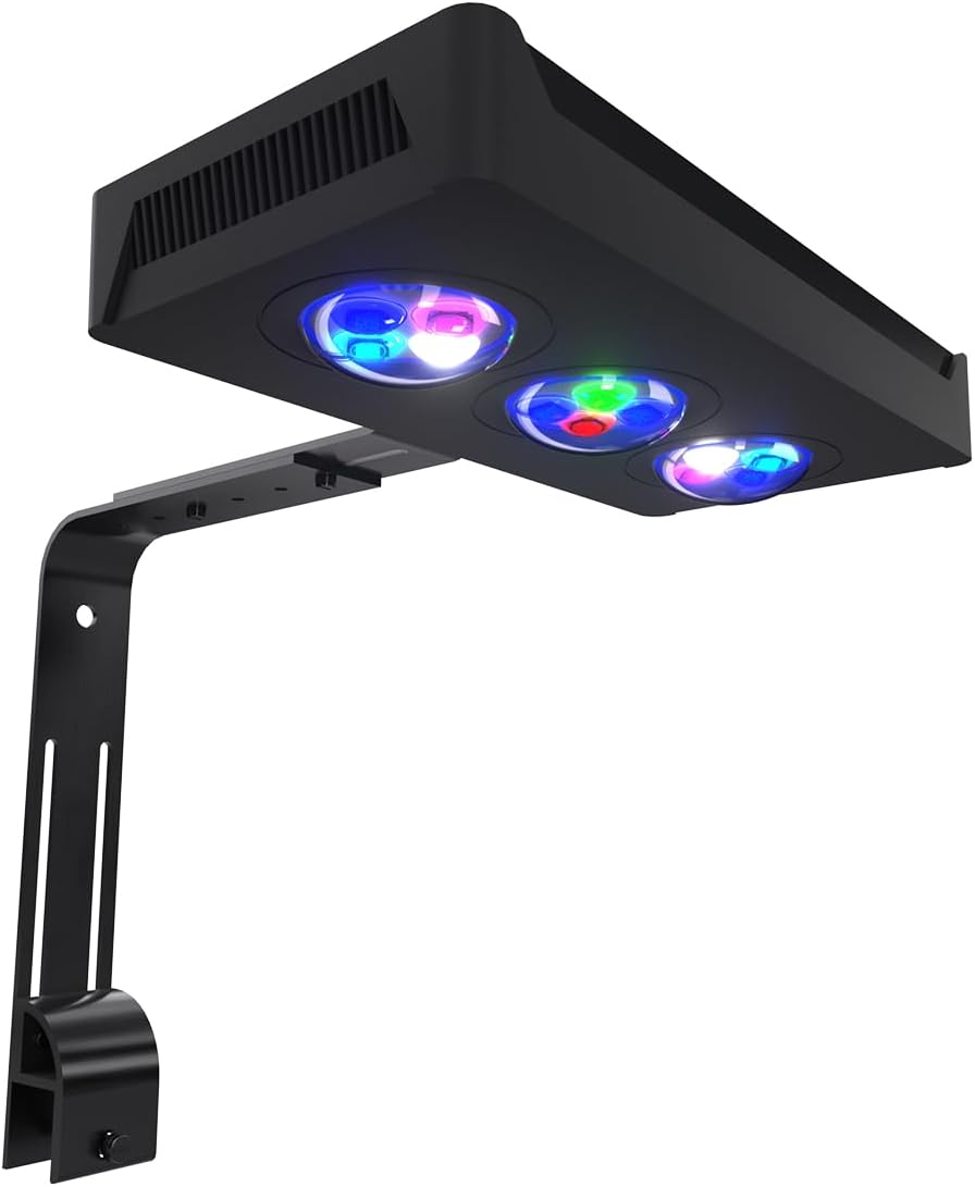 Aquarium Reef LED Light,40W Cree Full Spectrum Marine Saltwater Coral LED Light Lamp with Timer and Sunrise Sunset Moonlight Control for LPS/SPS Fish Nano Tank