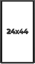 24x44 Shadow Box Frame Black | 1 Inch Deep Solid Wood Shadowbox Display Frame | UV Resistant Acrylic Plexiglass, Acid Free Backing, and Hanging Hardware | Dugan Picture Frame Style