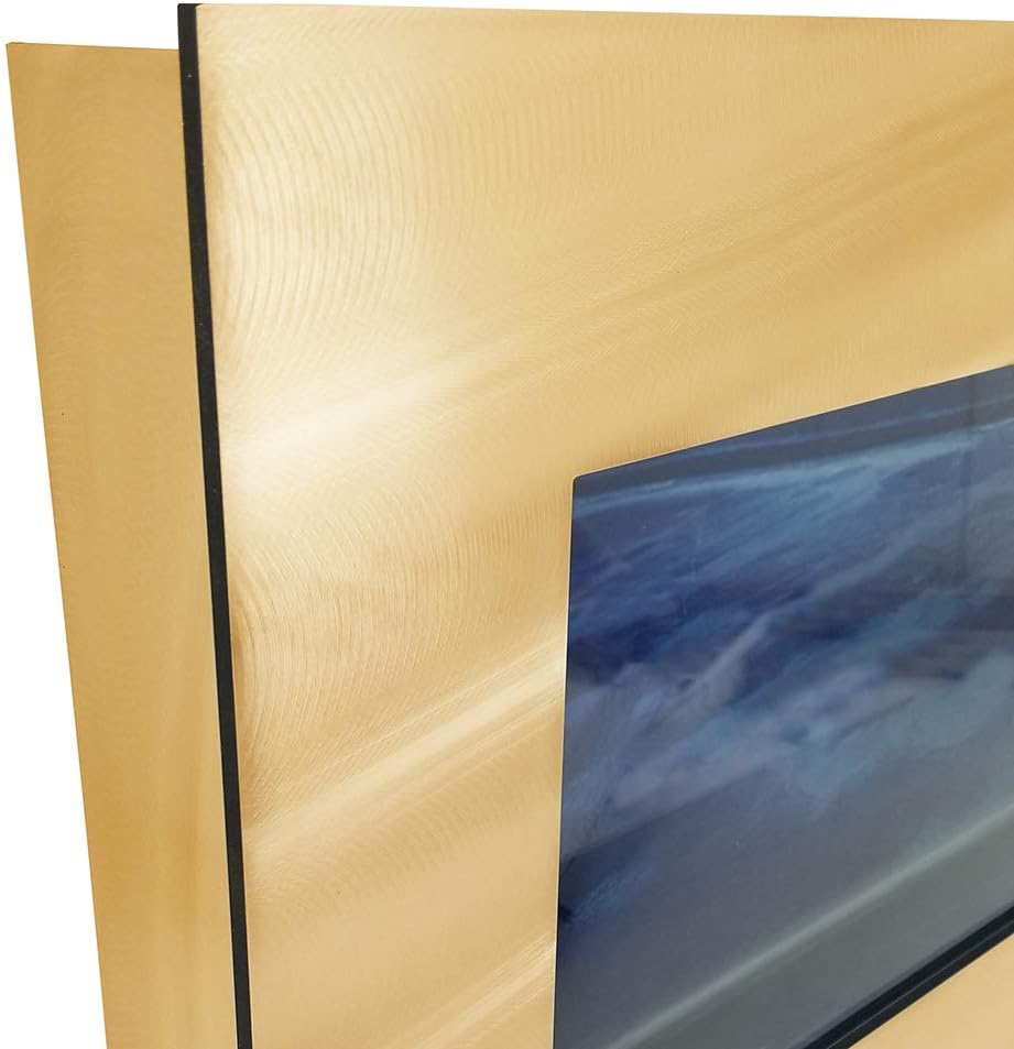 Aussie Aquariums 3.0 Wall Mounted Fish Tank Kit with LED Lighting, Built-in Filter System, Modern Space-Saving Design, Complete Accessories Set (Skyline, Gold)