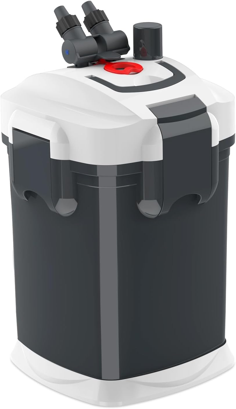 528GPH Canister Filter, Ultra-Quiet External Aquarium Filter with Free Media for 100 Gallons Fish Tanks and Aquariums