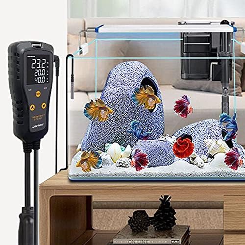 DIGITEN 110V 15A Temperature Controller DTC151 Plug in Thermostat Outlet Digital Temperature Controller for Heat Mat Reptile Greenhouse Aquarium, Heating/Cooling Mode