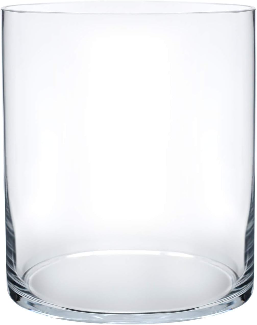 Royal Imports Flower Glass Vase Decorative Centerpiece for Home or Wedding - Cylinder Shape, 8" Tall, 6" Opening, Clear