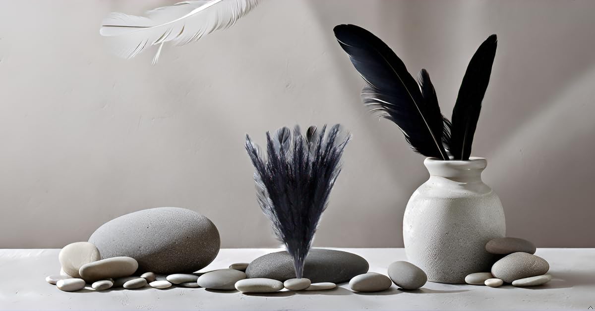 UiiziC Faux Pampas Grass 8 PCS 30"/76cm Dried Fluffy Artificial Flowers Ascendant Grass for Vase Fillers Wedding Party Bouquets Home Hotel Centerpieces Decor (Black)