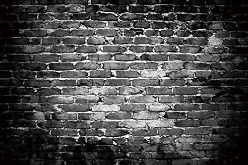 Yeele 6x4ft Black Brick Wall Backdrop for Photography Rustic Vintage Black Grey Stone Brick Wall Background for Birthday Theme Party Kids Adults Men Women Artistic Portrait Photo Vinyl Shoot Props