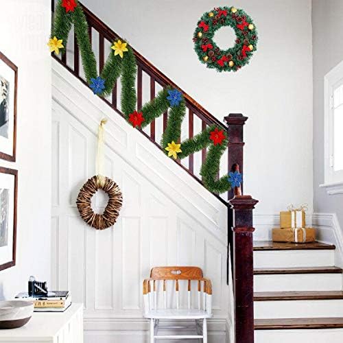 Christmas Garland for Outdoor/Indoor Decoration, Soft Greenery Artificial Garland Decorations, Non-lit Green Xmas Garlands Perfect for Party Home Garden and Holiday Festival Decor, 50 Feet 1 Pack
