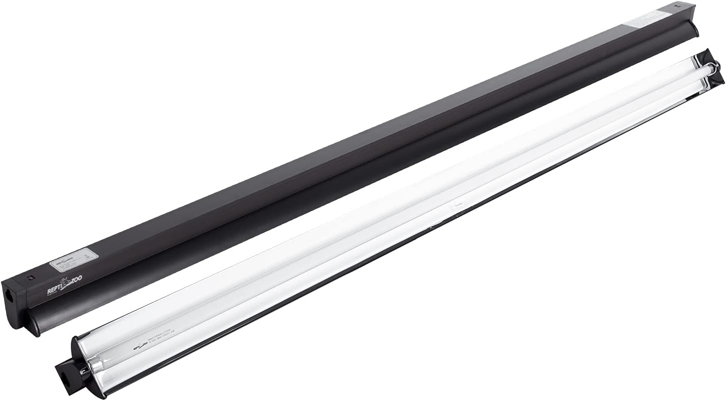 REPTI ZOO T5 HO UVB Lighting Combo Kit, Terrarium Hood Comes with Desert 10.0 UVB T5 Lamp (54W)