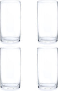Enova Floral Set of 4 Clear Glass Cylinder Vase, 5W x 10H Inches Tall Clear Flower Vase, Pillar Candle Floating Candle Holders, Decorative Glass Vase for Wedding Centerpieces, Home Table Decor